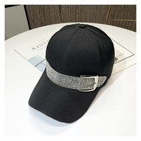 Nowe mody pas z kryształkami czapki baseballowe dla kobiet Snapback czapki sportowe odkryty kapelusz słońce Gorras czarny kapelusz 3